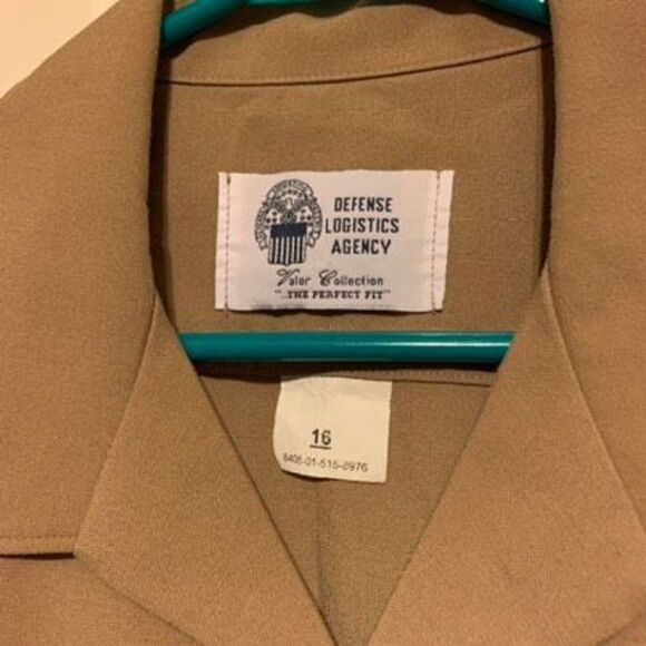 U.S. Marine Corps Men’s Size 16 Sargents Khaki Shade M-1 Uniform Shirt - Picture 2 of 6